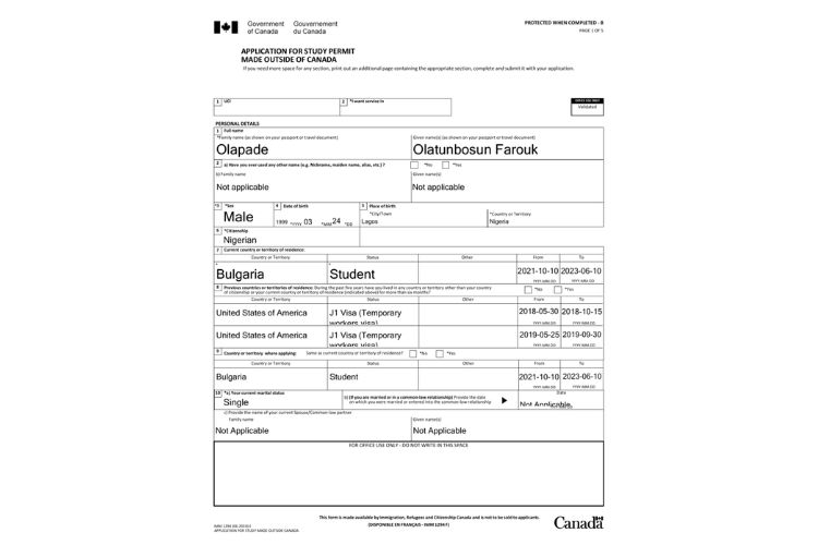 các bước xin visa du học canada