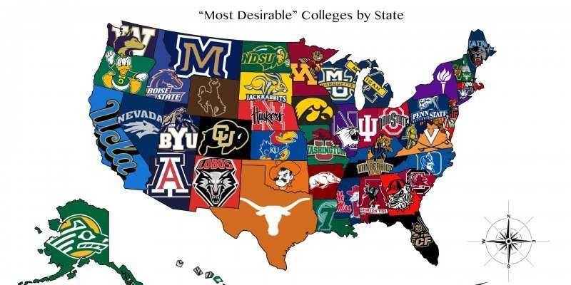 The Most Desirable College In Each State [MAP | Colleges in utah ...