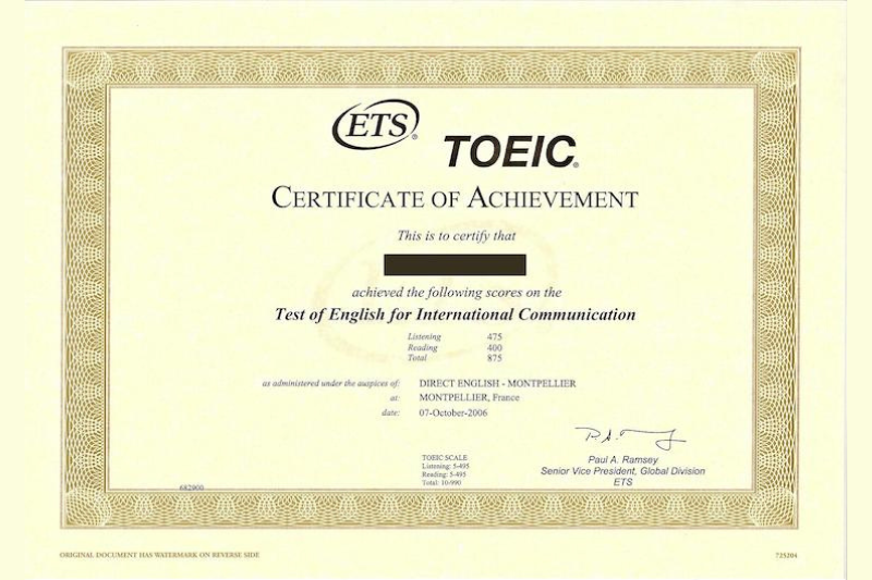chứng chỉ tiếng Anh quốc tế