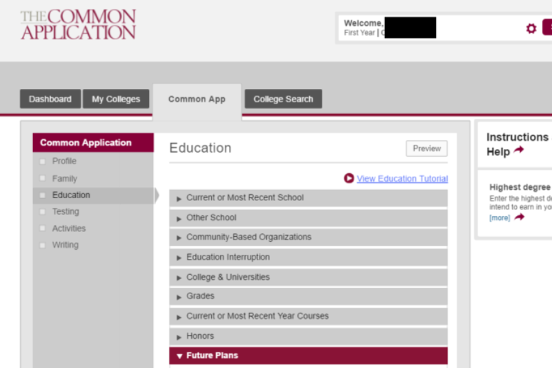 chủ đề viết luận common application