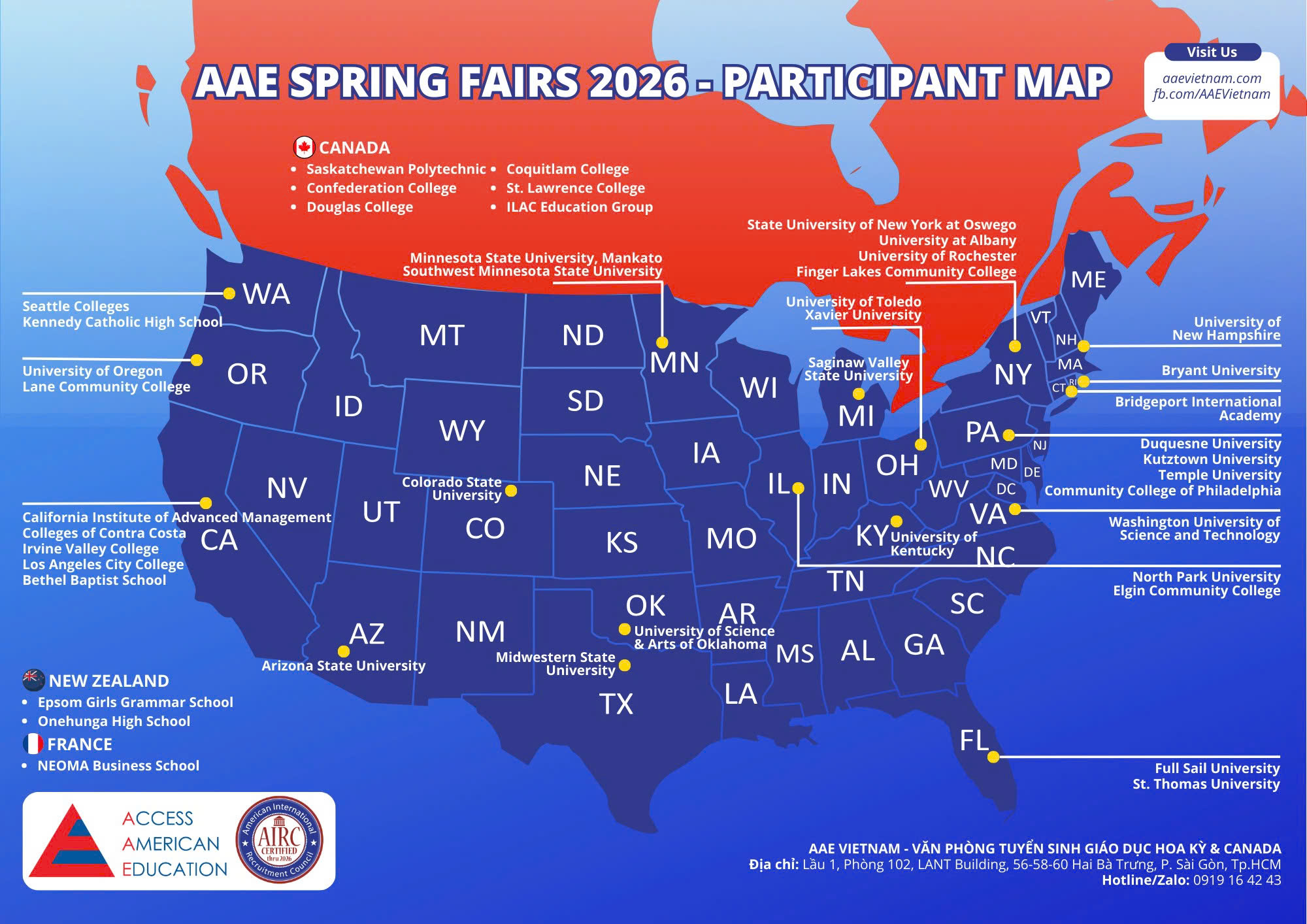 DANH SÁCH CÁC TRƯỜNG THAM DỰ
